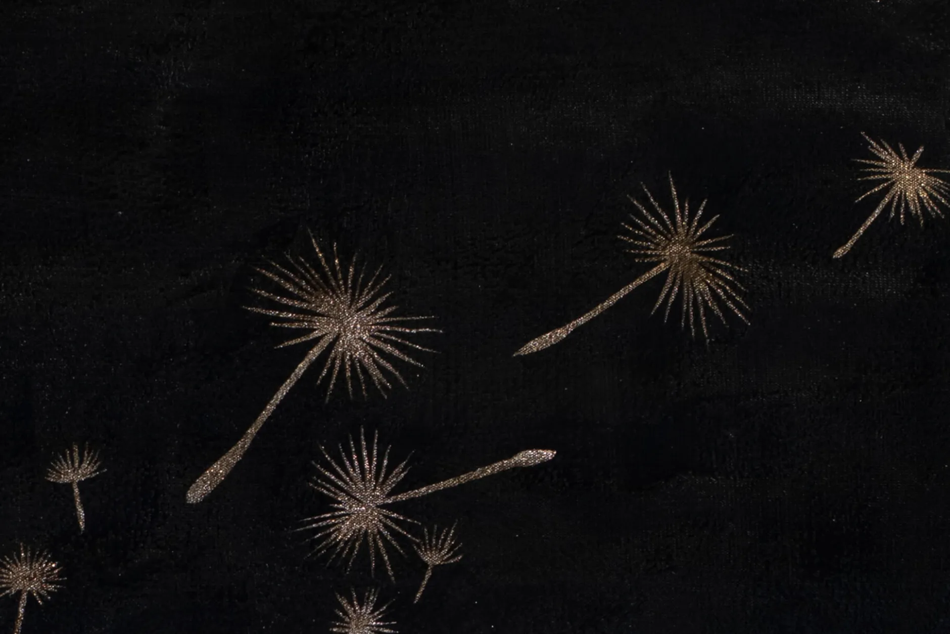 XXL Öl Gemälde 'Dandelions in the Night' | Handgemaltes Unikat