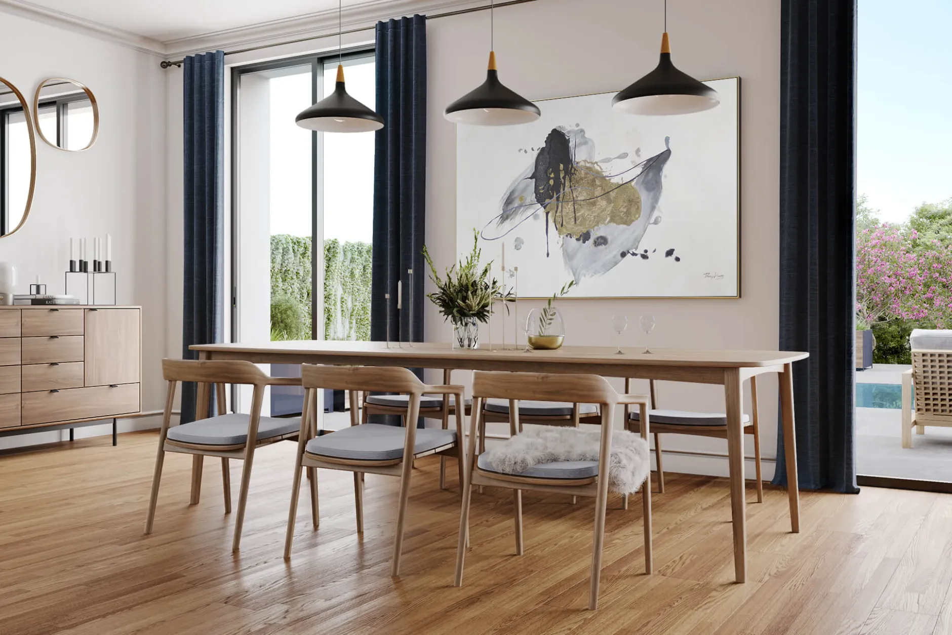 XXL Öl Gemälde 'Dappled Grey' | Handgemaltes Unikat
