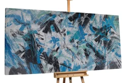XXL Öl Gemälde 'Dazzling Blue' | Handgemaltes Unikat