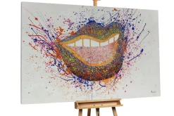 XXL Öl Gemälde 'Dazzling Smile' | Handgemaltes Unikat