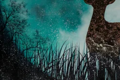 XXL Öl Gemälde 'Deer in the Moonlight' | Handgemaltes Unikat