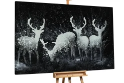 XXL Öl Gemälde 'Deer Magic' | Handgemaltes Unikat