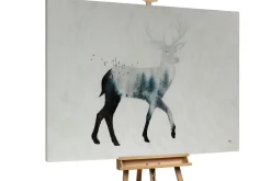 XXL Öl Gemälde 'Deer's Soul' | Handgemaltes Unikat