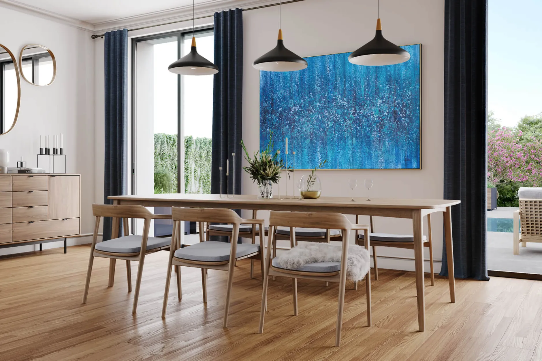 XXL Öl Gemälde 'Der Tiefentaucher' | Handgemaltes Unikat