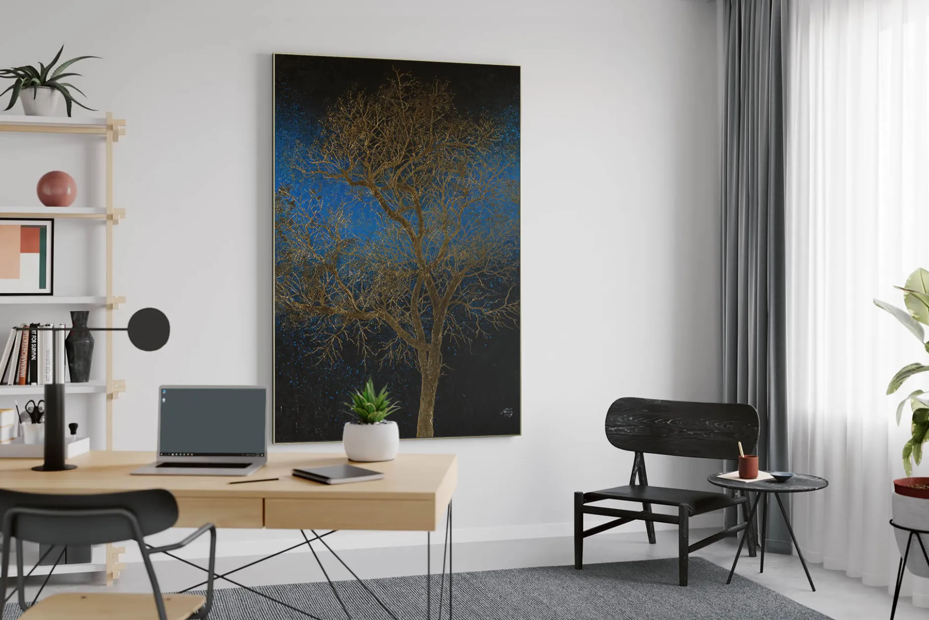 XXL Öl Gemälde 'Der Zauberbaum' | Handgemaltes Unikat