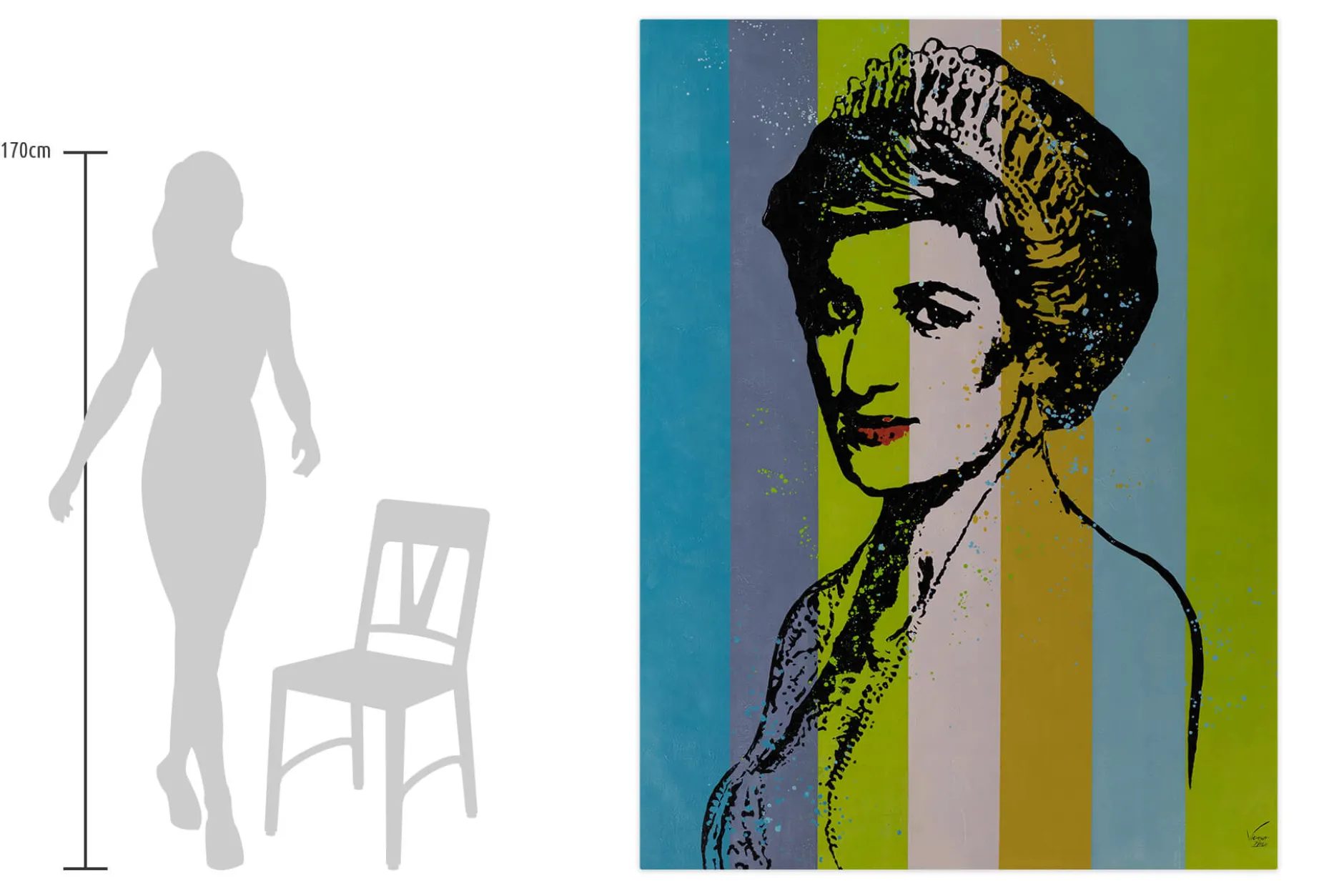 XXL Öl Gemälde 'Dream of Diana' | Handgemaltes Unikat
