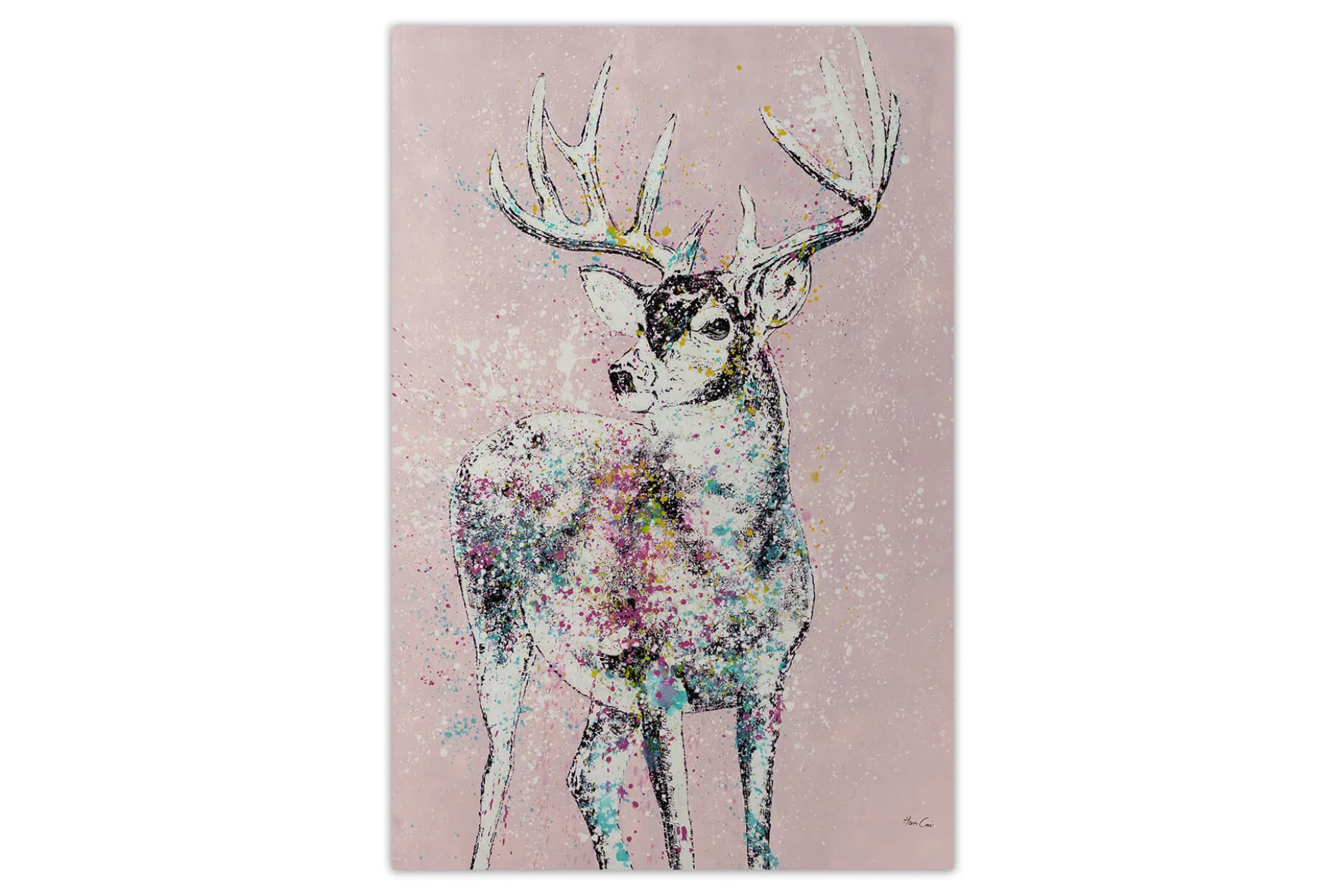 XXL Öl Gemälde 'Dreams of a Deer' | Handgemaltes Unikat