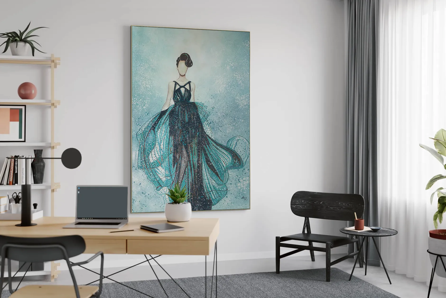 XXL Öl Gemälde 'Dressing Elegance' | Handgemaltes Unikat