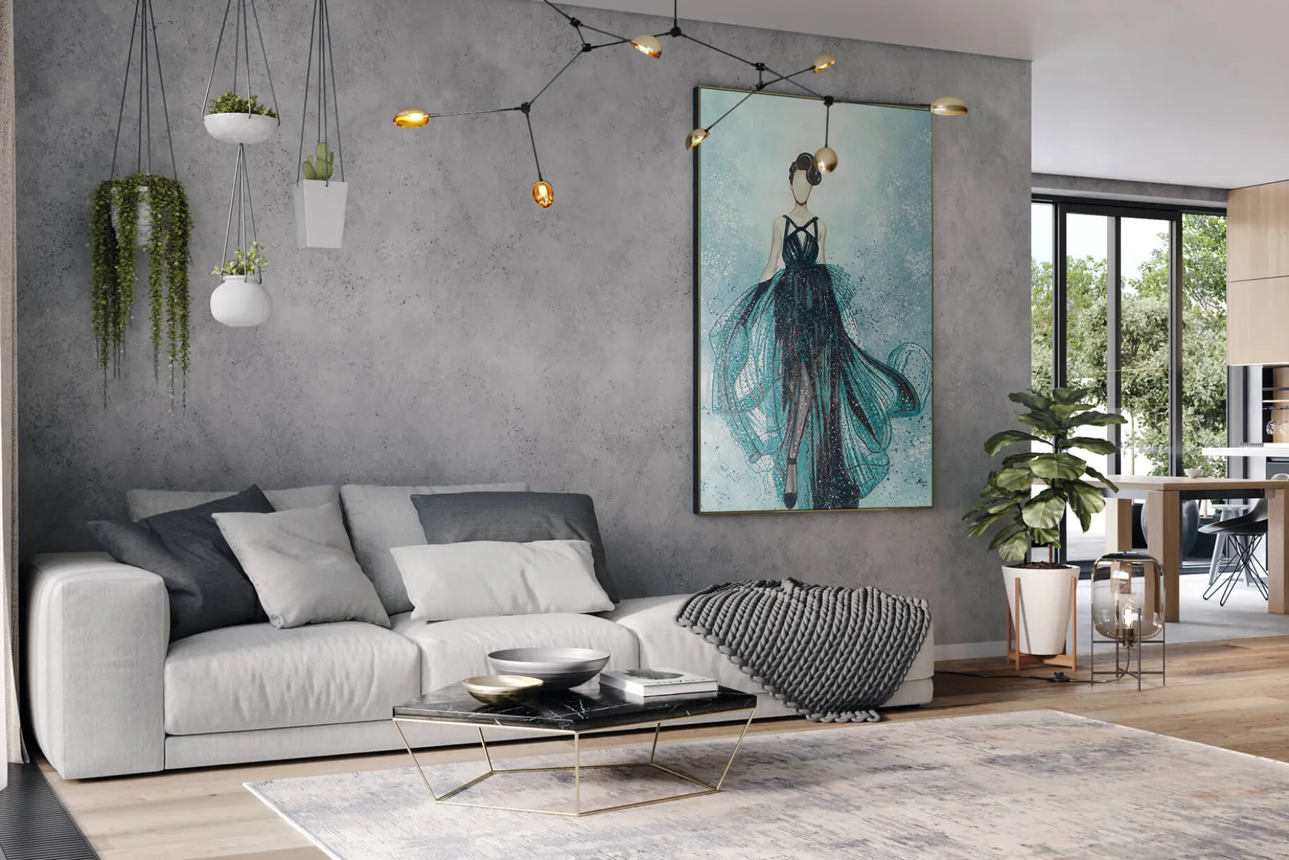 XXL Öl Gemälde 'Dressing Elegance' | Handgemaltes Unikat
