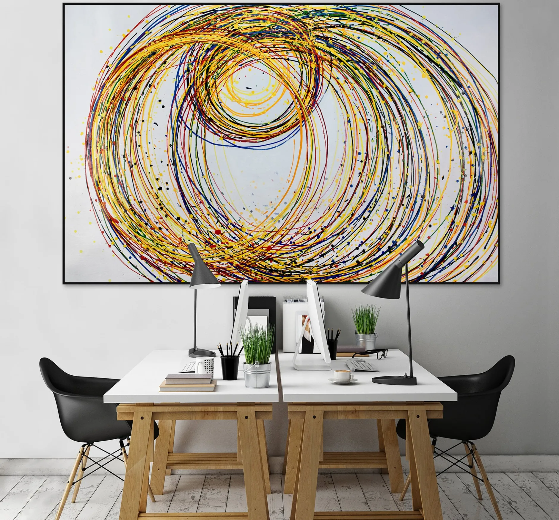 XXL Öl Gemälde 'Dynamical System' | Handgemaltes Unikat