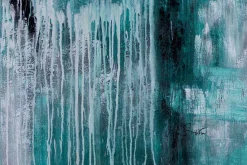 XXL Öl Gemälde 'Eisblauer Himmel' | Handgemaltes Unikat