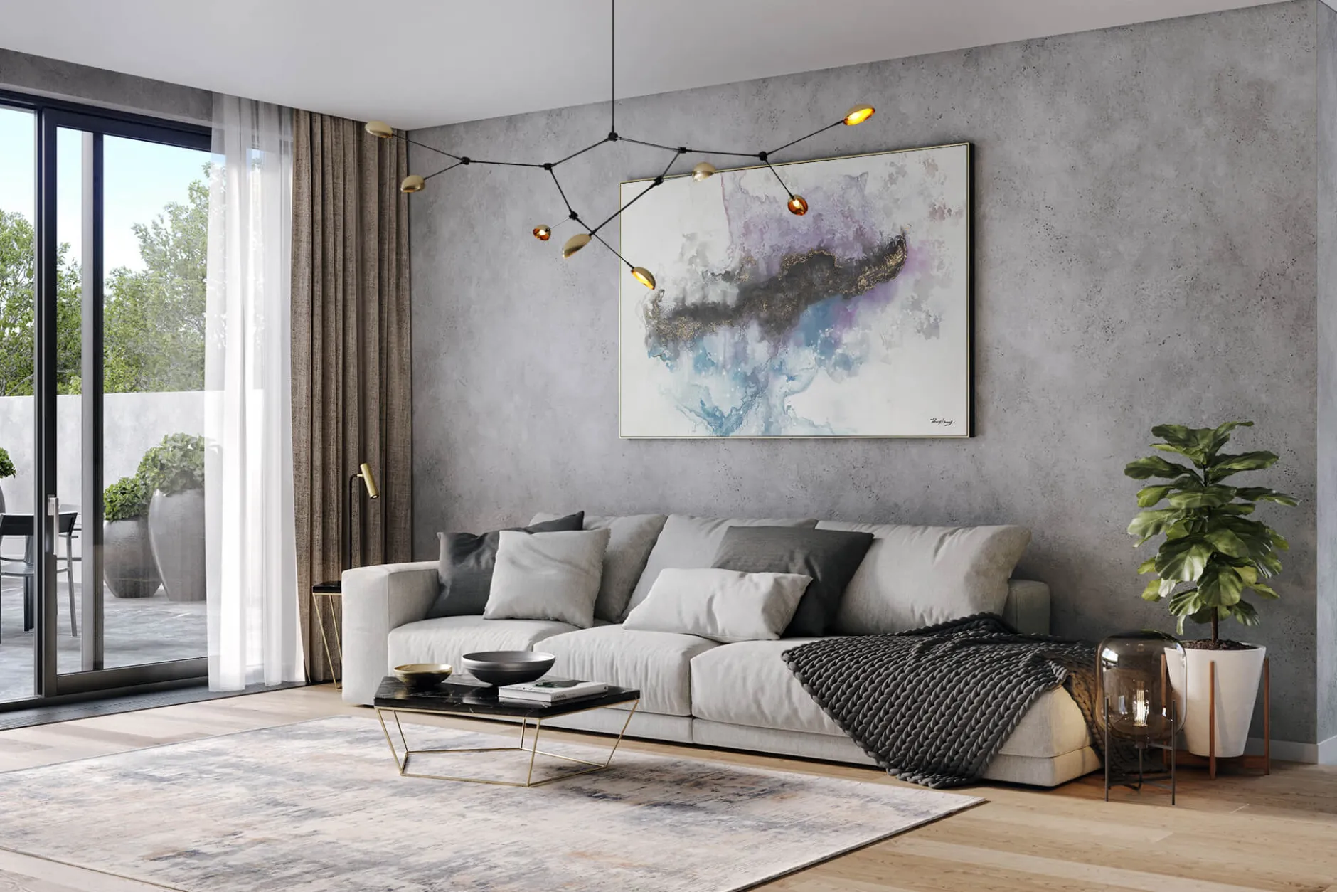 XXL Öl Gemälde 'Electric Aura' | Handgemaltes Unikat