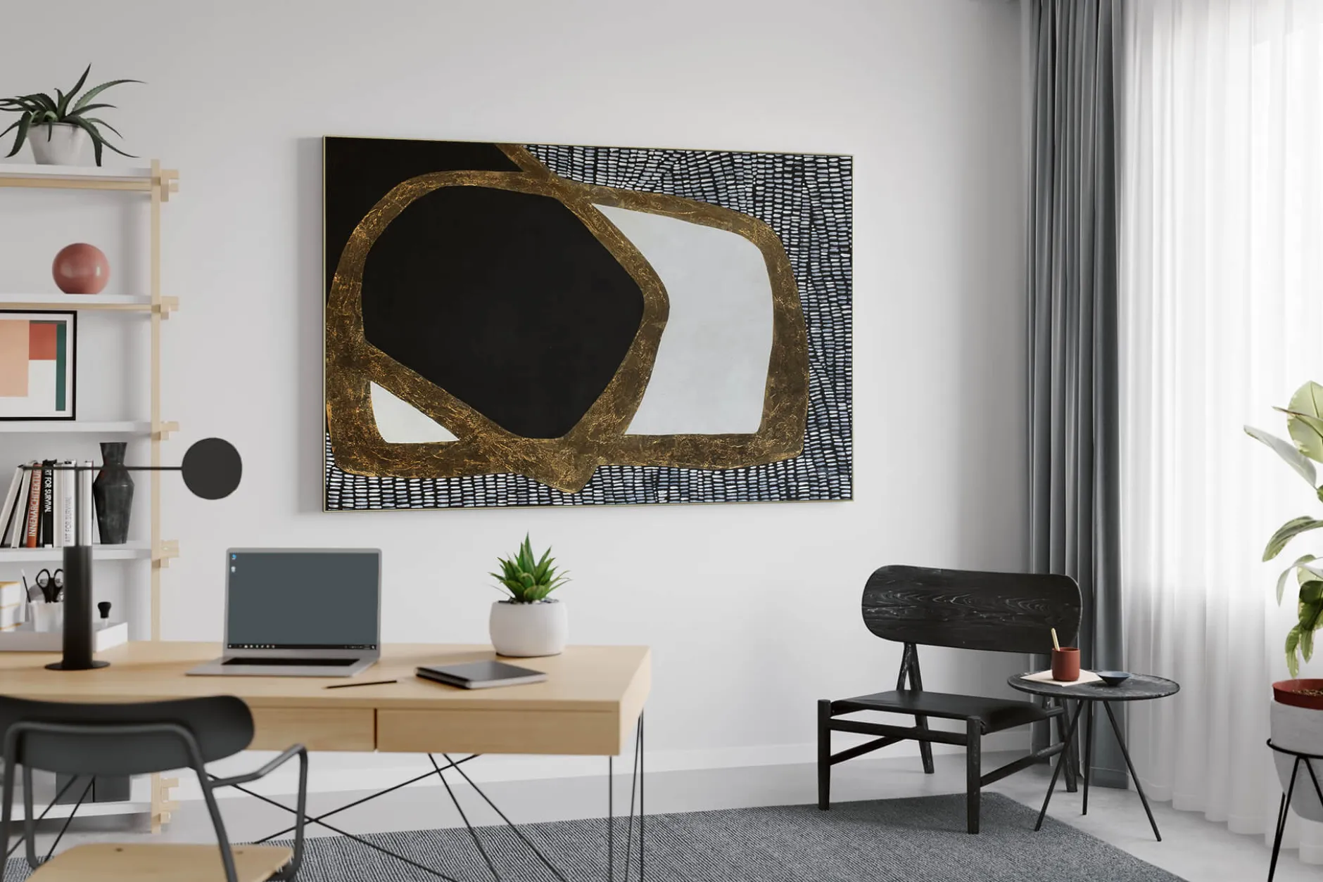 XXL Öl Gemälde 'Elegance of Forms' | Handgemaltes Unikat