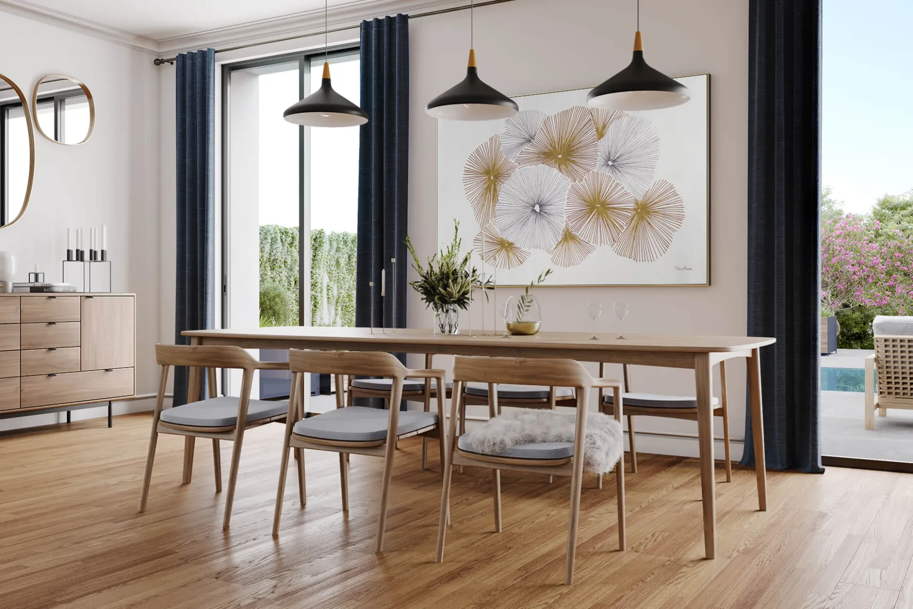 XXL Öl Gemälde 'Eleganter Blumenstrauß' | Handgemaltes Unikat