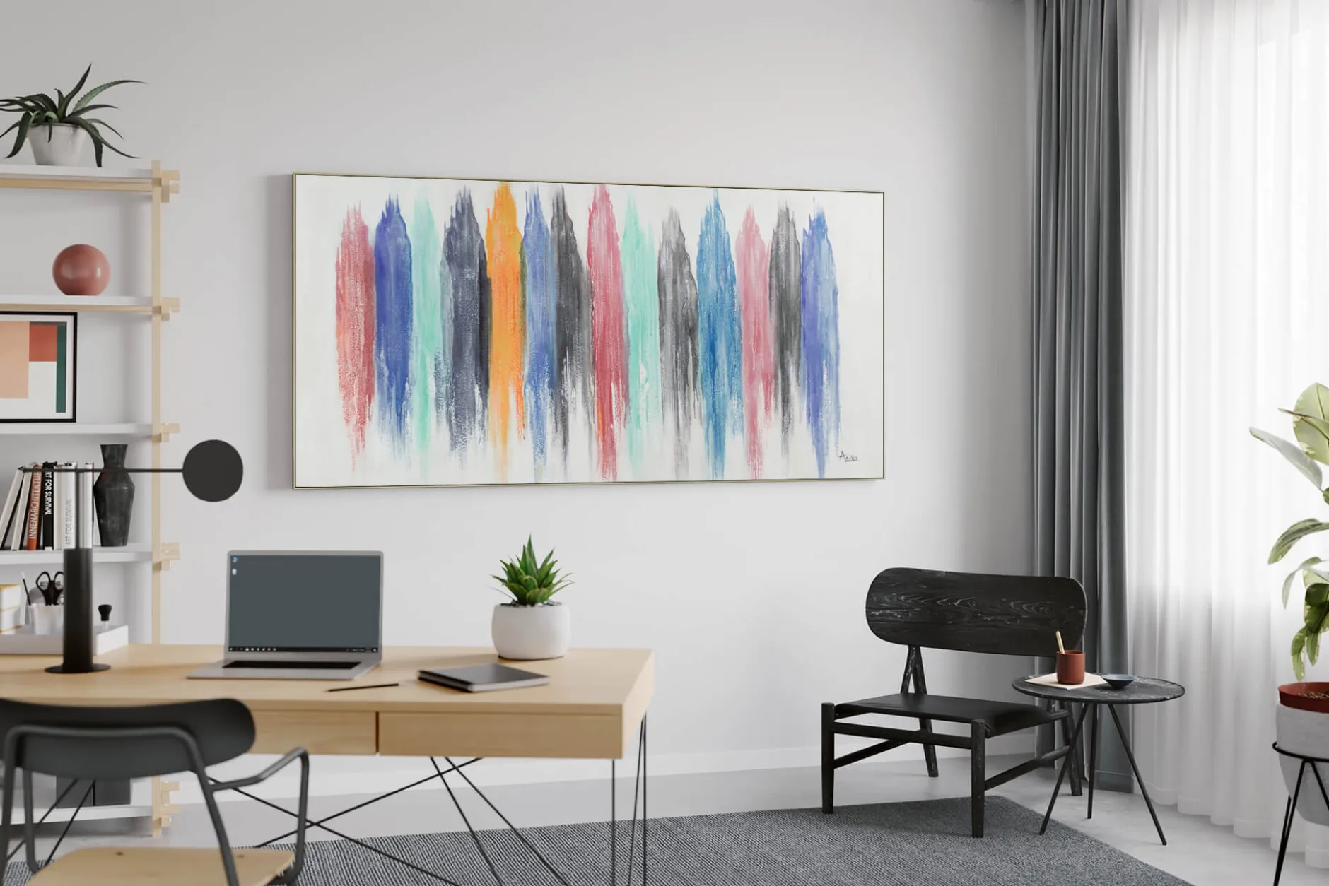 XXL Öl Gemälde 'Eleganz der Farben' | Handgemaltes Unikat
