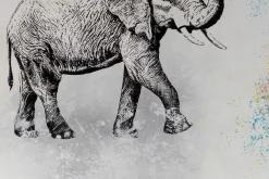 XXL Öl Gemälde 'Elephant Joy' | Handgemaltes Unikat