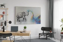 XXL Öl Gemälde 'Elephant Joy' | Handgemaltes Unikat