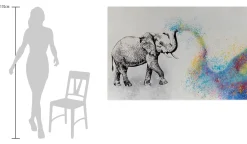 XXL Öl Gemälde 'Elephant Joy' | Handgemaltes Unikat