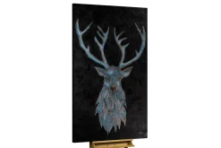 XXL Öl Gemälde 'Elk of Ice' | Handgemaltes Unikat