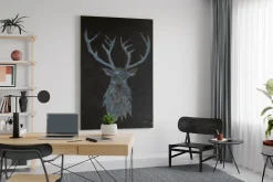 XXL Öl Gemälde 'Elk of Ice' | Handgemaltes Unikat