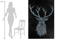 XXL Öl Gemälde 'Elk of Ice' | Handgemaltes Unikat