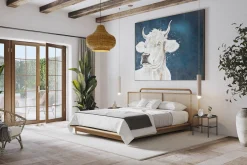 XXL Öl Gemälde 'Enchanted Cow' | Handgemaltes Unikat