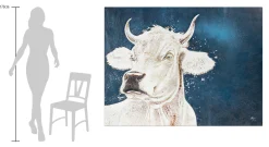 XXL Öl Gemälde 'Enchanted Cow' | Handgemaltes Unikat