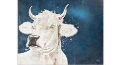 XXL Öl Gemälde 'Enchanted Cow' | Handgemaltes Unikat