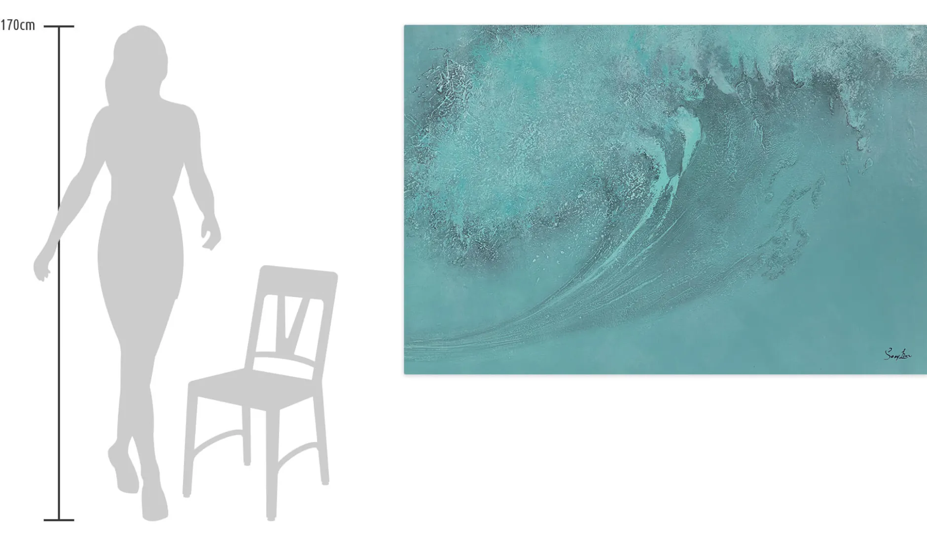XXL Öl Gemälde 'Endless Wave' | Handgemaltes Unikat