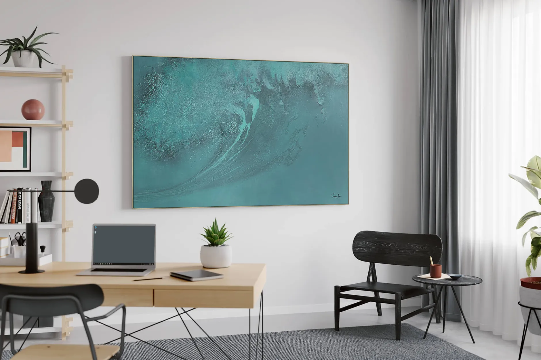 XXL Öl Gemälde 'Endless Wave' | Handgemaltes Unikat