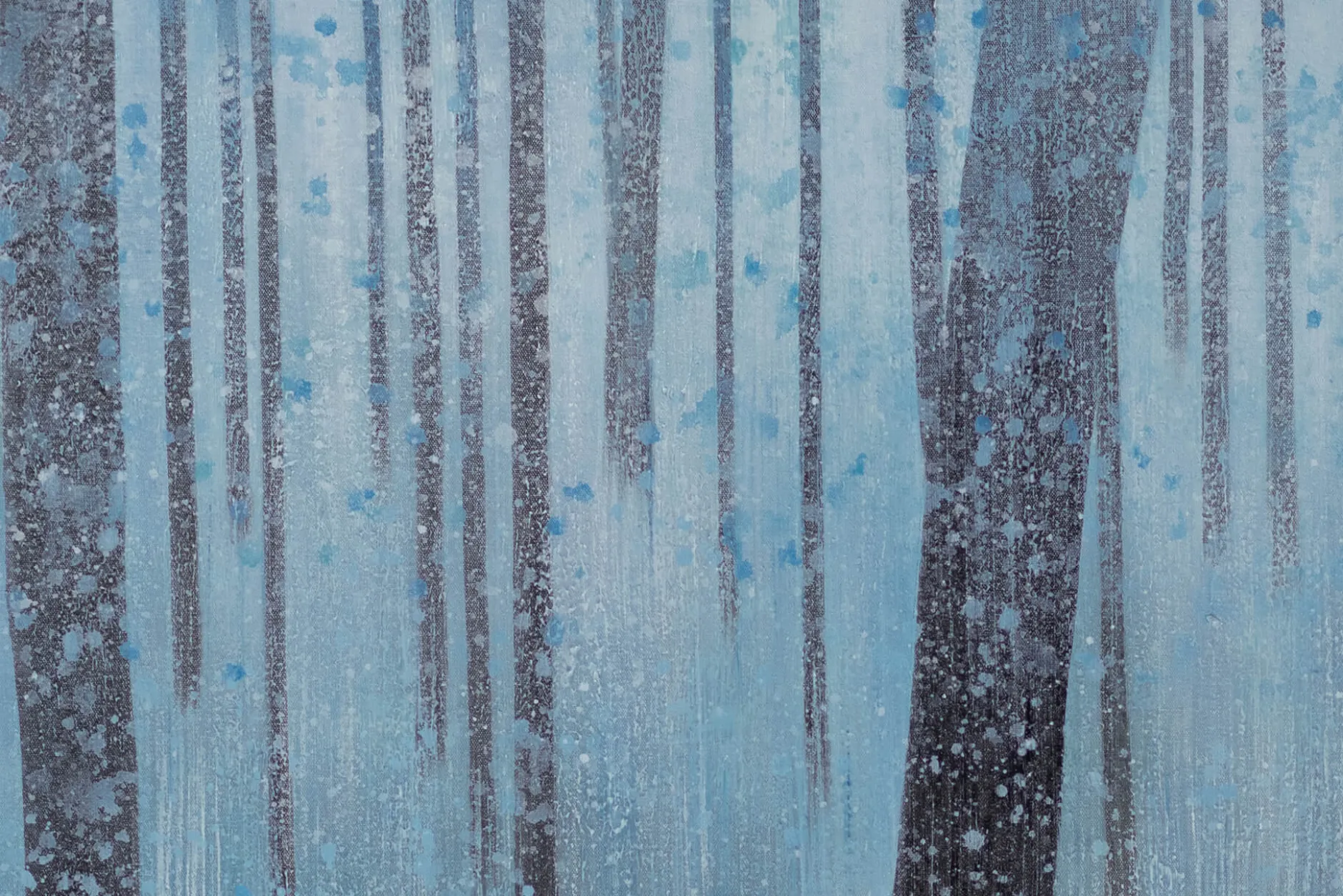 XXL Öl Gemälde 'Erster Schneefall' | Handgemaltes Unikat