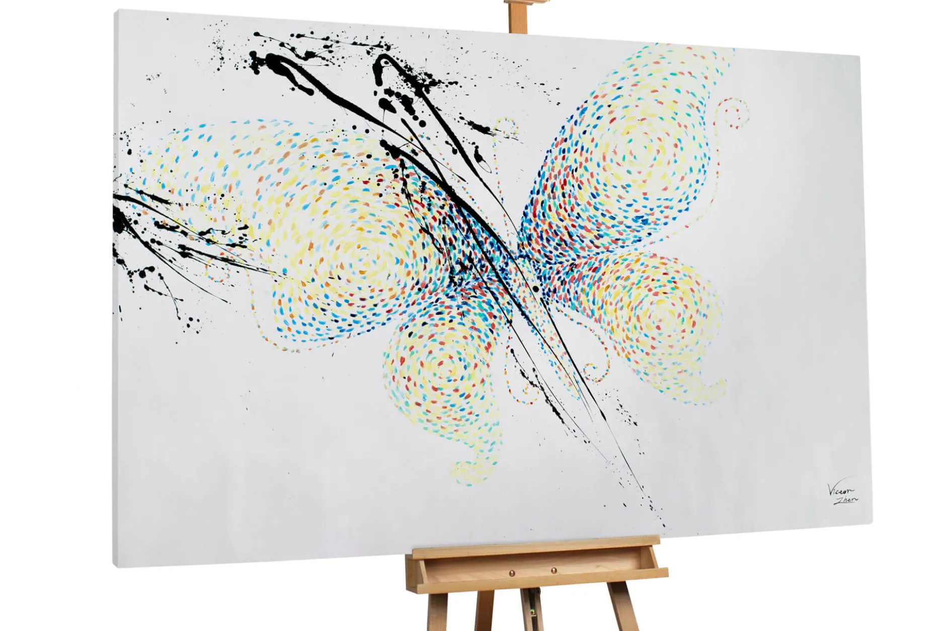 XXL Öl Gemälde 'Ethereal Butterfly' | Handgemaltes Unikat