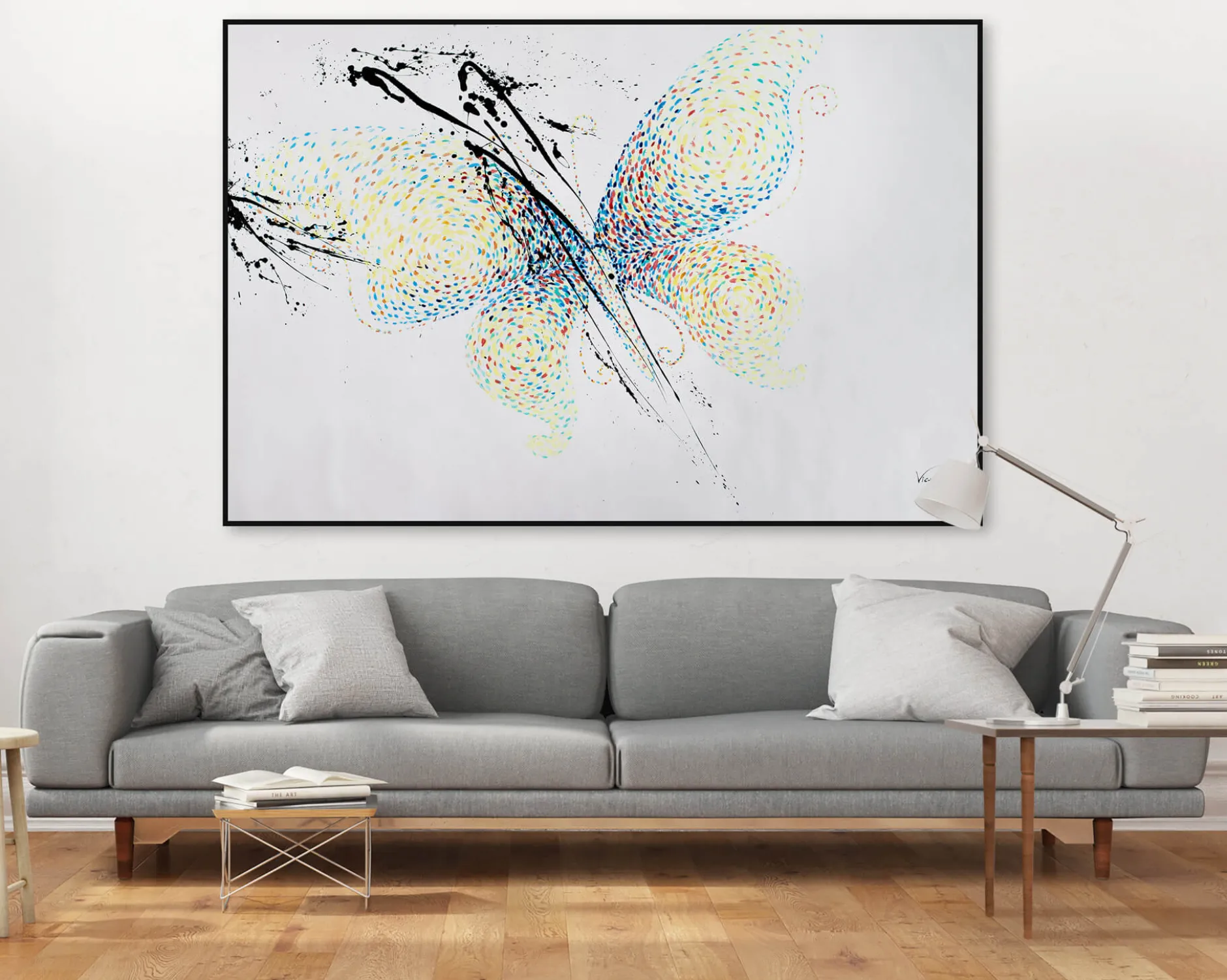XXL Öl Gemälde 'Ethereal Butterfly' | Handgemaltes Unikat