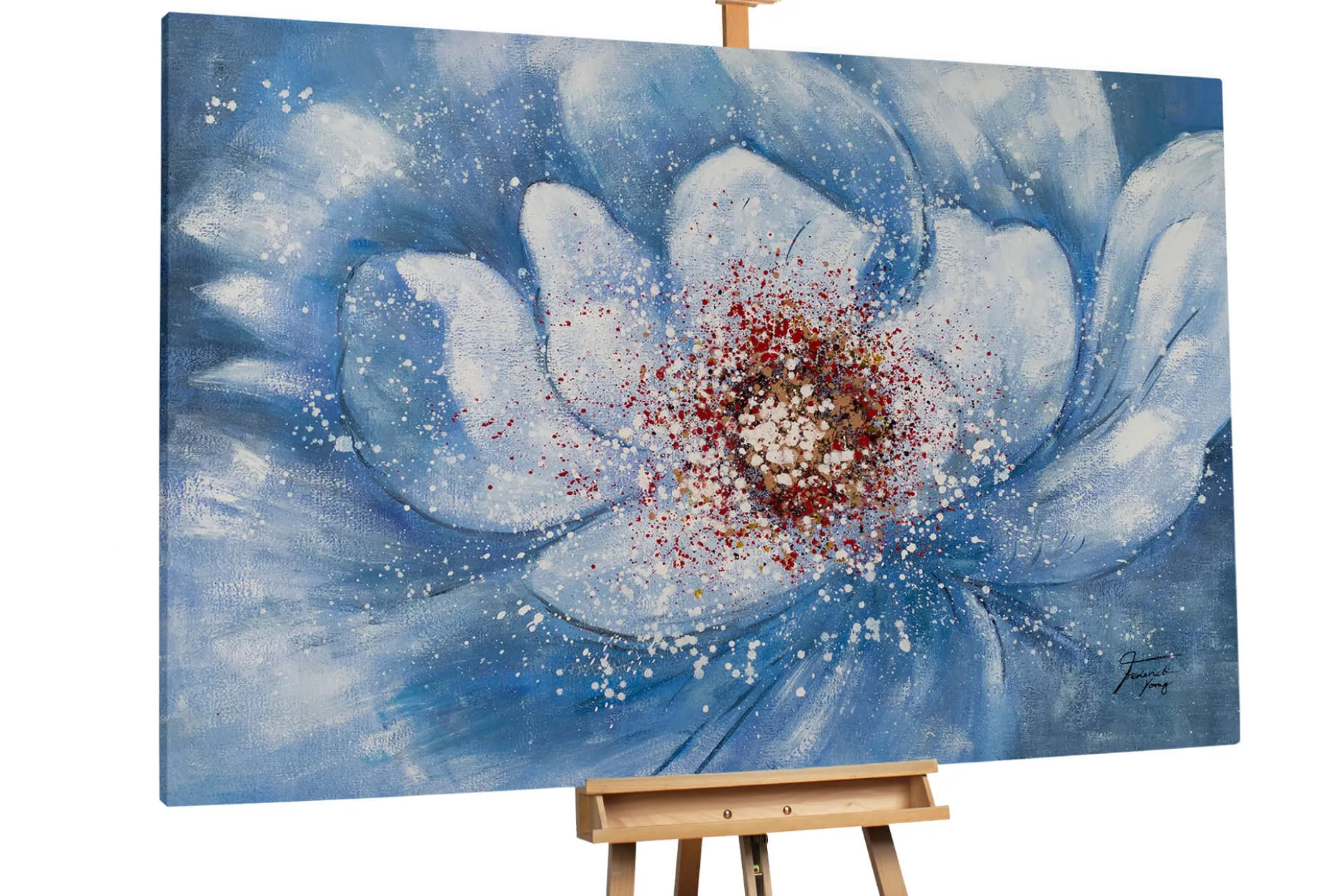 XXL Öl Gemälde 'Evanescent Flower' | Handgemaltes Unikat