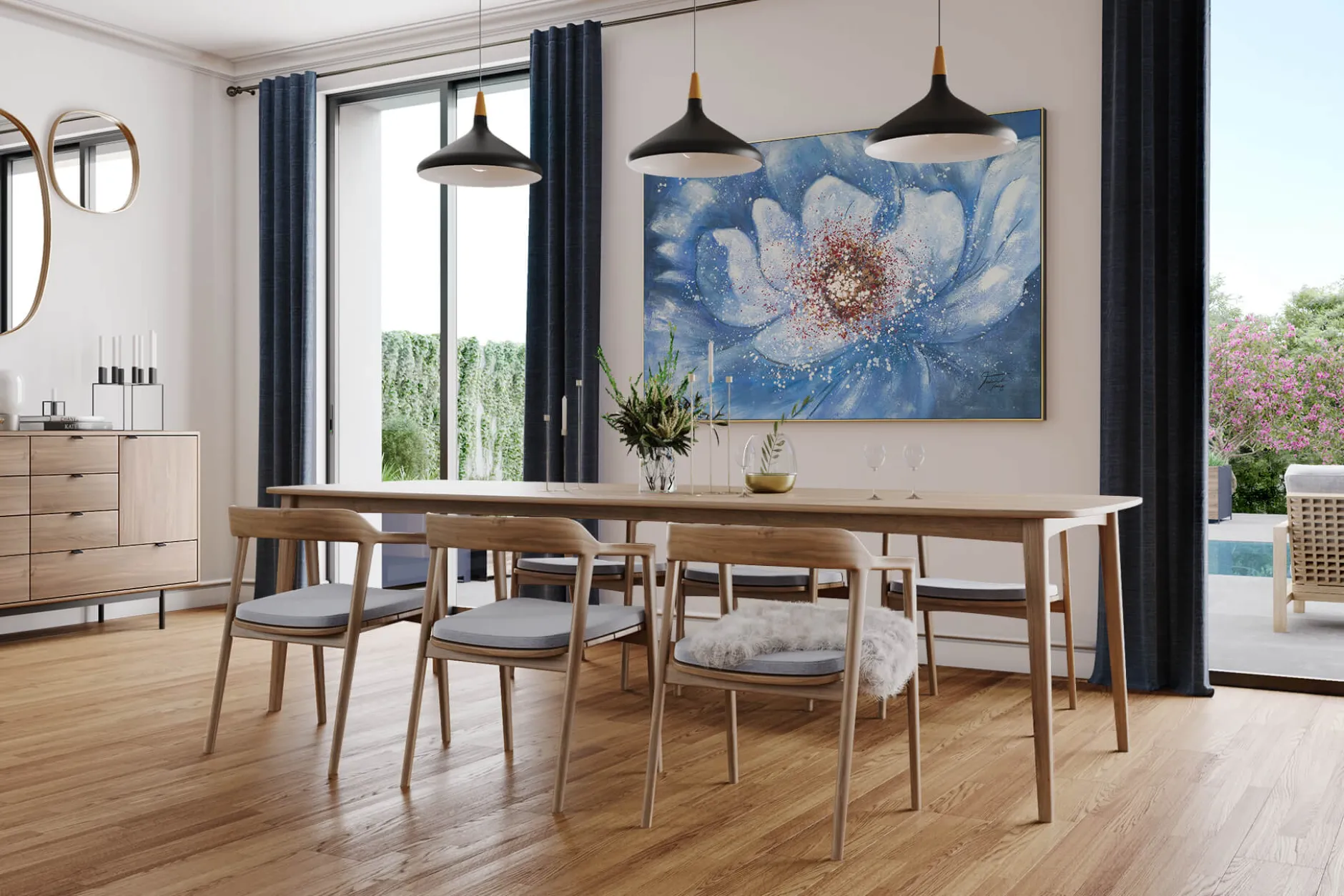 XXL Öl Gemälde 'Evanescent Flower' | Handgemaltes Unikat