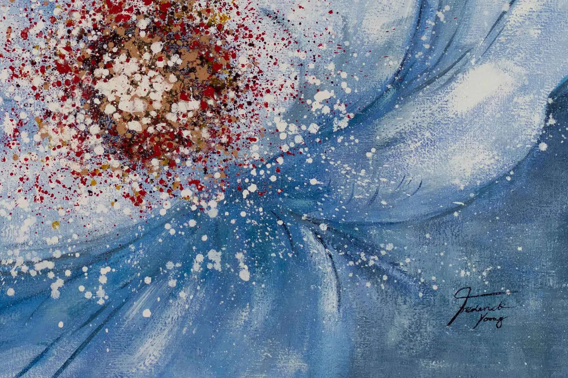 XXL Öl Gemälde 'Evanescent Flower' | Handgemaltes Unikat
