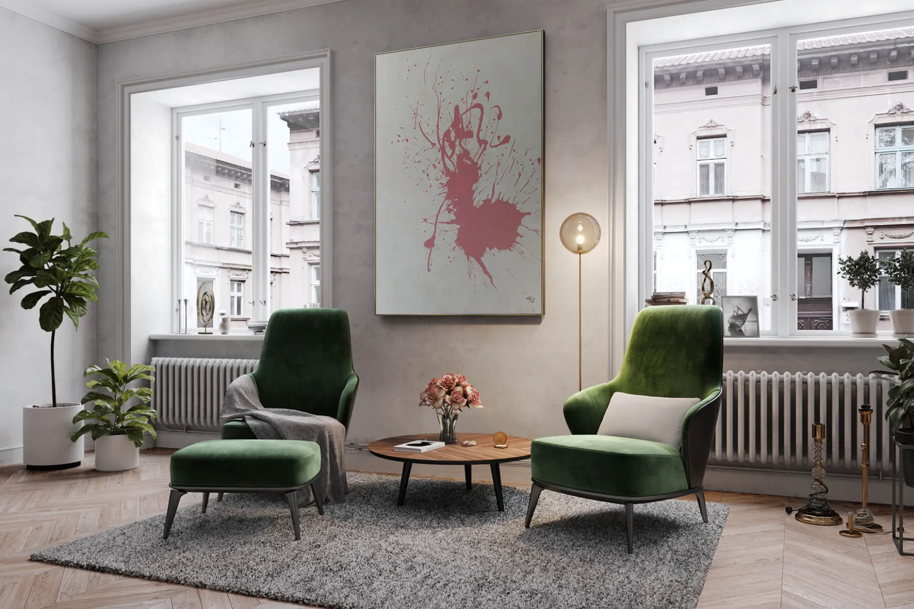 XXL Öl Gemälde 'Excellence in Pink' | Handgemaltes Unikat