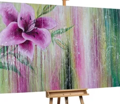 XXL Öl Gemälde 'Exotic Lily' | Handgemaltes Unikat