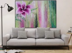 XXL Öl Gemälde 'Exotic Lily' | Handgemaltes Unikat