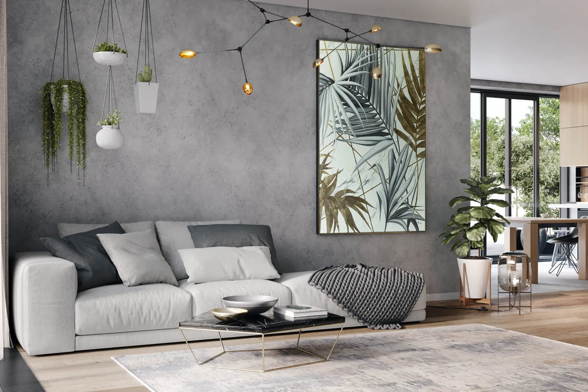 XXL Öl Gemälde 'Exotic Motifs' | Handgemaltes Unikat
