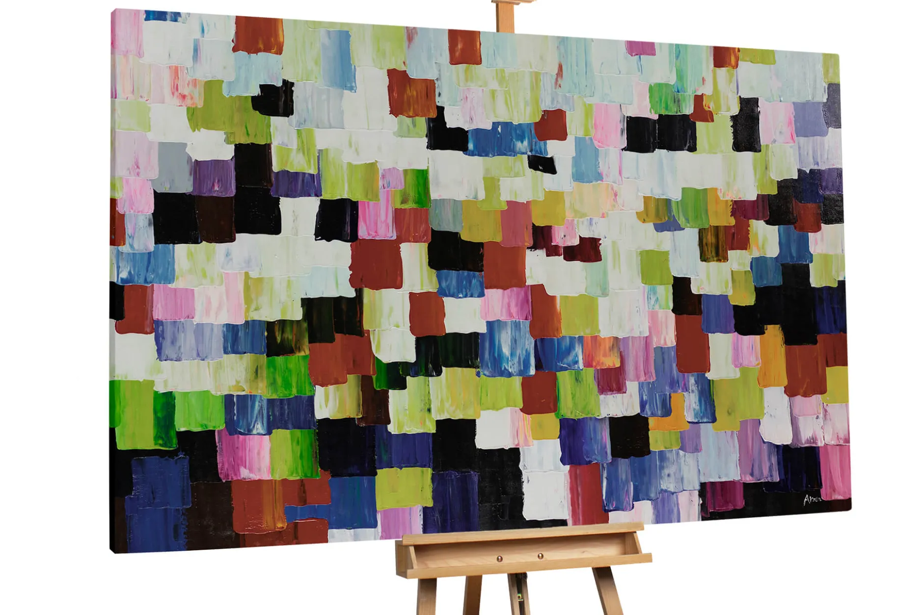 XXL Öl Gemälde 'Explosive Stille' | Handgemaltes Unikat
