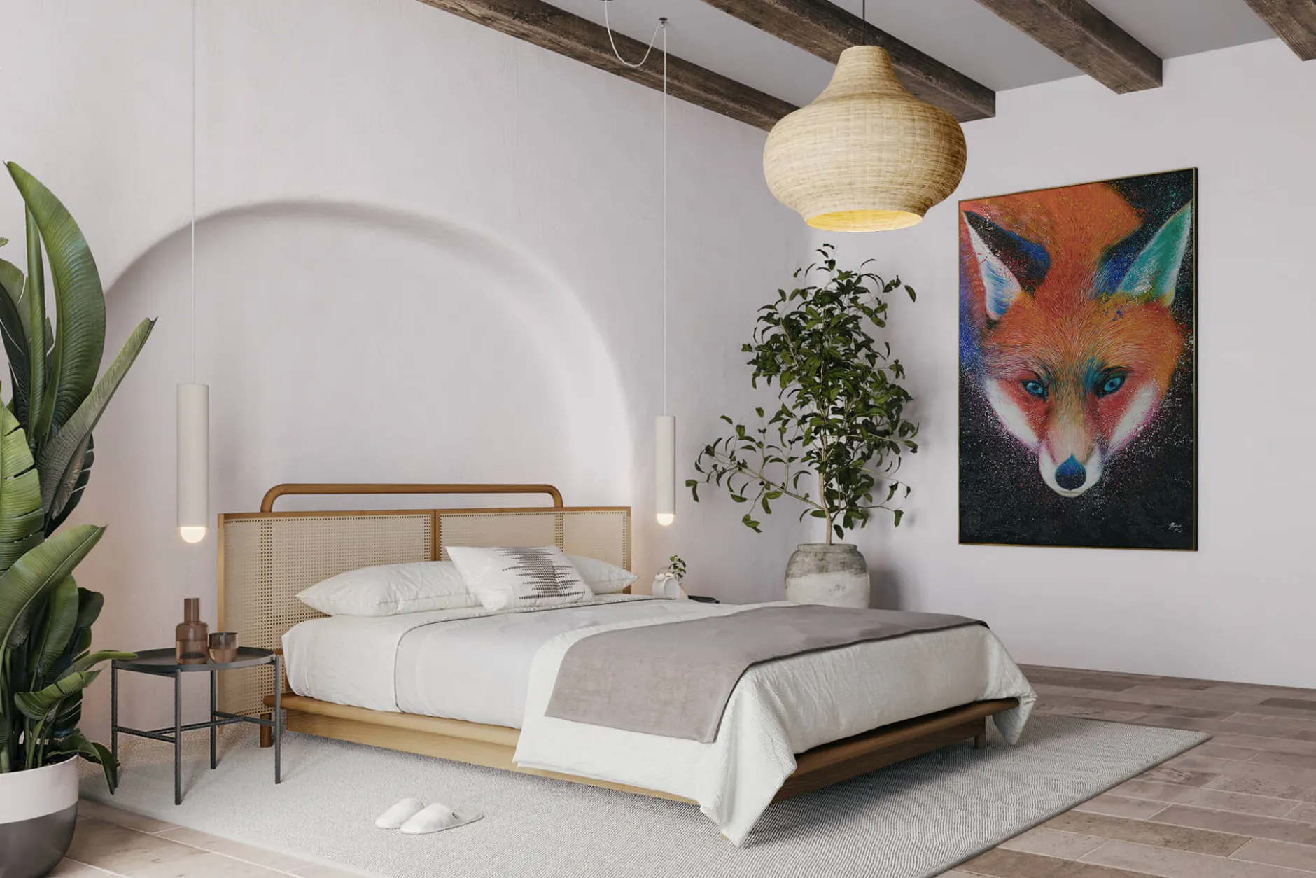 XXL Öl Gemälde 'Fabel vom Fuchs' | Handgemaltes Unikat