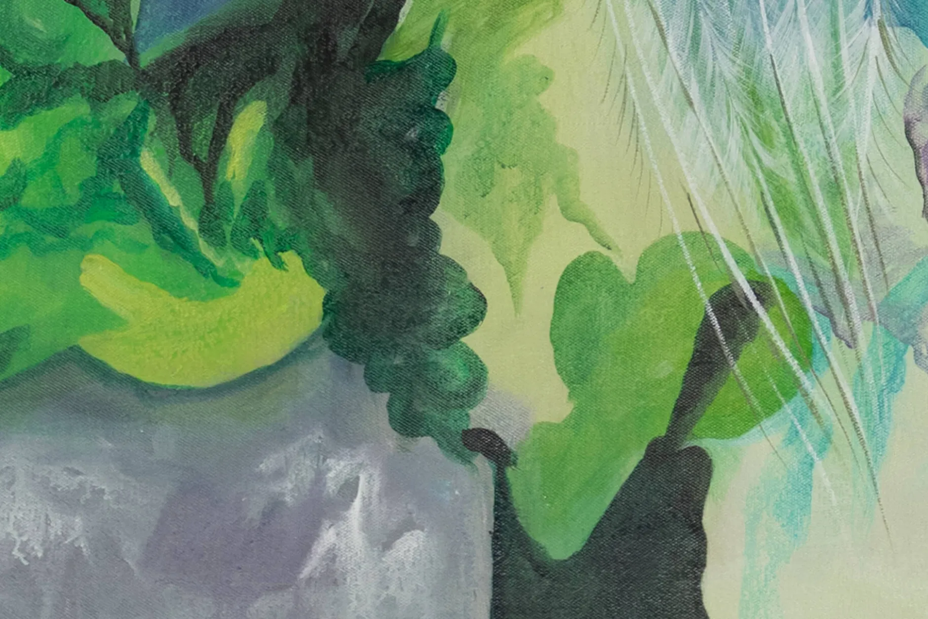 XXL Öl Gemälde 'Fading peacock' | Handgemaltes Unikat