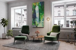 XXL Öl Gemälde 'Fading peacock' | Handgemaltes Unikat