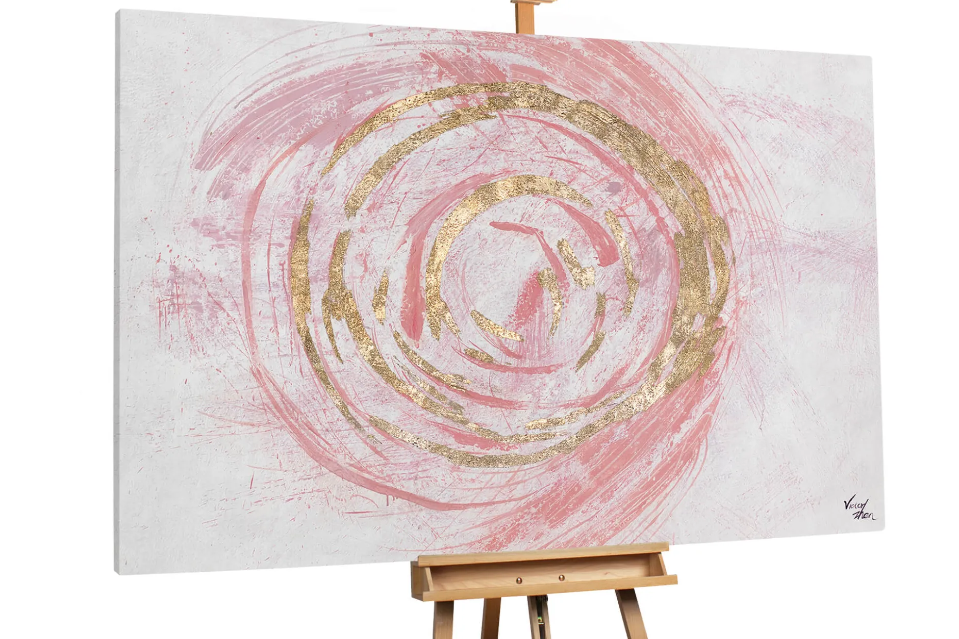 XXL Öl Gemälde 'Faint Rose' | Handgemaltes Unikat