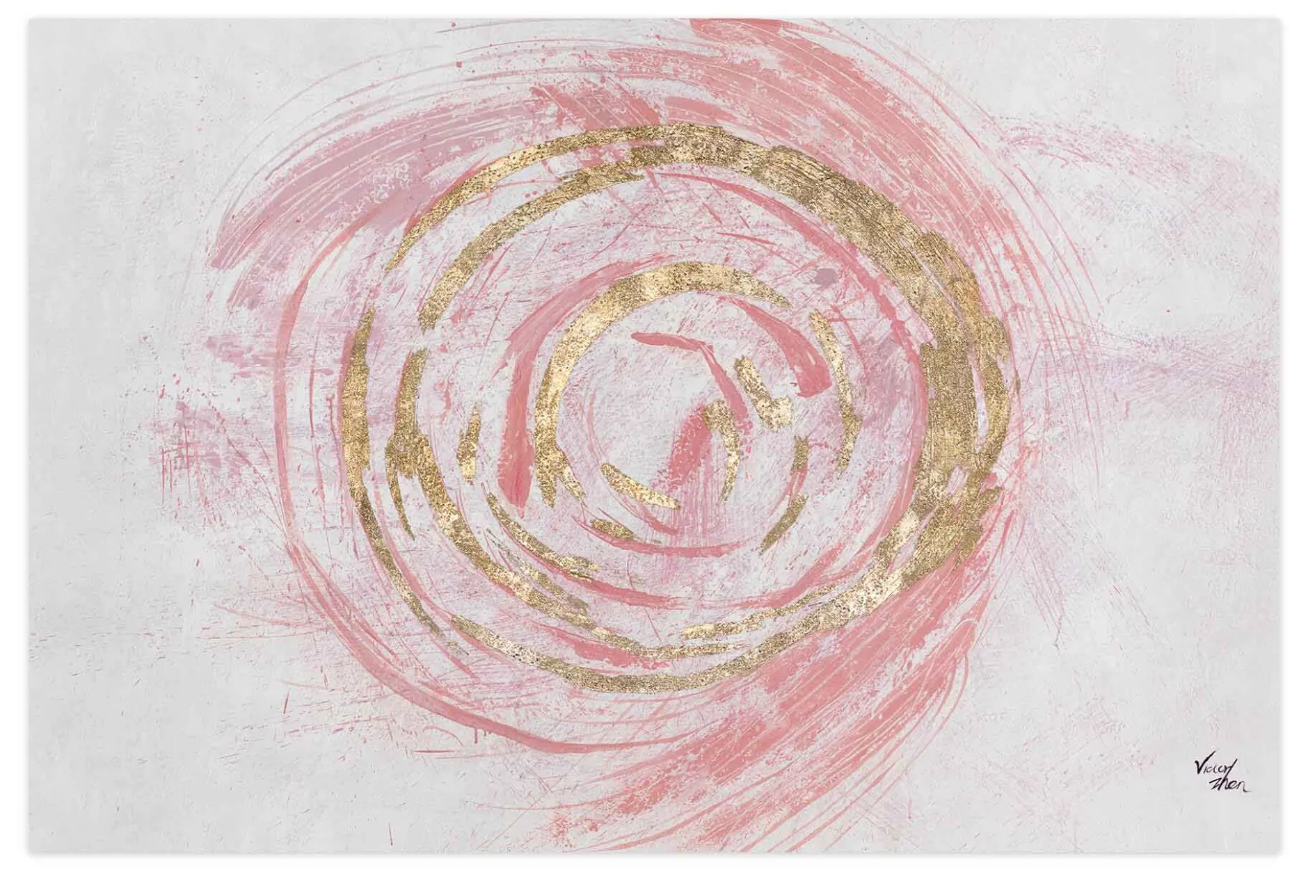 XXL Öl Gemälde 'Faint Rose' | Handgemaltes Unikat