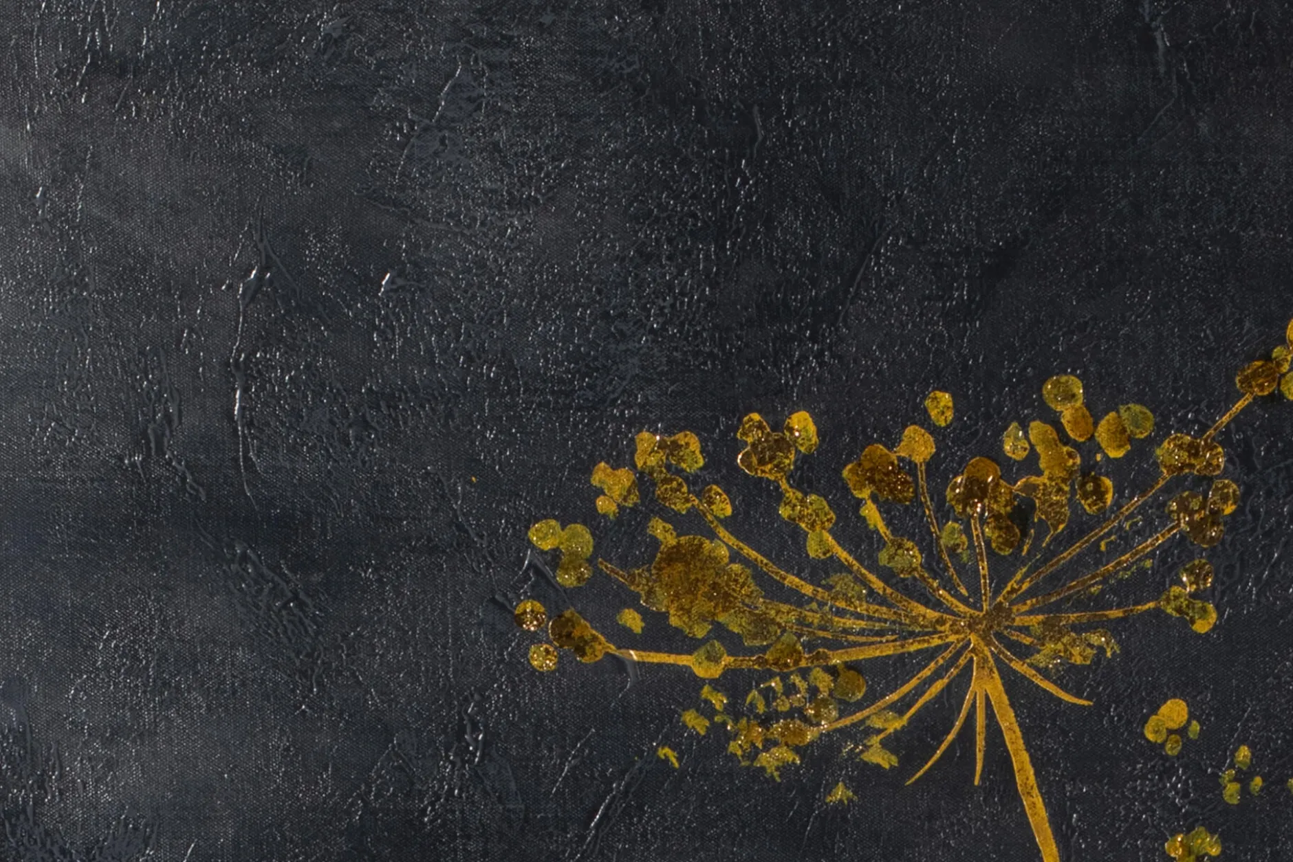 XXL Öl Gemälde 'Fall Dandelion' | Handgemaltes Unikat