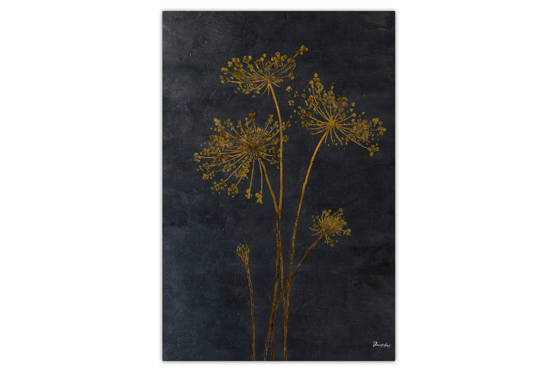 XXL Öl Gemälde 'Fall Dandelion' | Handgemaltes Unikat
