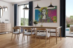 XXL Öl Gemälde 'Farben der Mona Lisa' | Handgemaltes Unikat