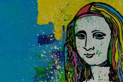 XXL Öl Gemälde 'Farben der Mona Lisa' | Handgemaltes Unikat